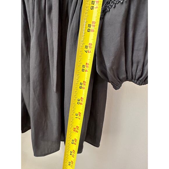 $465 Ramy Brook Rosey Dress Womens Size S Black Mini Long Sleeve V Neck New - Picture 3 of 9